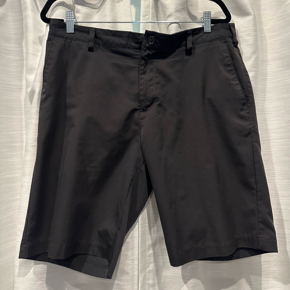 Adidas Men's Black Flat Front Shorts